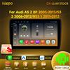 Hizpo Autoradio da 9 pollici 2 Din Android 14 Stereo con schermo per Audi A3 8P 2003-2012 Carplay Sistema intelligente Multimedia Wifi