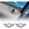 KUNGKIC Set di 2 anelli adesivi per serratura della porta dell'auto, per accessori interni auto, per mini Clubman Cooper Cabrio R55 R56 R57 Mini Accessori auto serratura logo (tipo A)