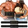 Hiviss Electroestimulador Muscular Abdominales, Cintura Addominale per Muscoli, Addominali Elettrostimolatore, EMS Addominal Trainer con 6 modalità e 8 intensità, USB Stimolatori Elettrici Portatili ABS