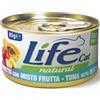Life Cat Natural Tonnetto e Misto Frutta - Cibo Umido Gatto, 85g Prezzo x 24 unità