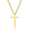 GAVU Collana Oro 18k da Uomo in Acciaio Inox con Ciondolo Croce Religiosa Idea Regalo Cresima da Uomo Croce Grande 60cm