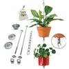 SkyPots - Due confezioni, kit di appendere vasi completamente nuovi e accessori, appendere e collegare i vasi ogni giorno con lo scarico per piante sane - interni/esterni - Costruisci giardini