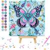 Solinorex Diamond Painting Bambini Farfalla - Regali per Ragazze 6 7 8 9 10 11 Anni, Set di Fai-da-Te Creativo Regalo di Compleanno, Diamond Painting 20 x 20cm Decorazione per Casa