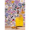 Komar Carta da parati fotografica in tessuto non tessuto, motivo Disney Mickey Mouse and Minnie Mouse Botanical Spring, dimensioni 200 x 250 cm, carta da parati per bambini
