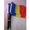 AZ FLAG Pacco 10 Bandiere Romania 15x10cm con Asta Nera - Bandiera RUMENA 10 x 15 cm Poliestere Leggero