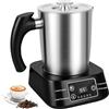 Leafen Montalatte elettrico - Montalatte 5 in 1, contenitore in acciaio inox da 500 ml, contenitore rimovibile e lavabile in lavastoviglie, controllo della temperatura, per latte caldo e freddo, cappuccino