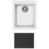Apell Lavello da Incasso 1 Vasca Monovasca 41 x 50 cm con fascia miscelatore Granito Nero Serie Pietra Nobile Apell PTN410GB