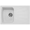 Apell Lavello da Incasso 1 Vasca con Gocciolatoio Reversibile 79 x 50 cm Granito Bianco Serie Pietra Nobile Apell PT791GW