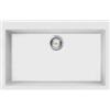 Apell Lavello da Incasso 1 Vasca Monovasca 79 x 50 cm con fascia miscelatore Granito Bianco Serie Pietra Nobile Apell PTN790GW