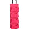 PREMIER Housewares 1901118 sopra La Porta Appendere Organizzatore 4 Livelli, Poliestere Rosa