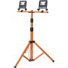 OSRAM Lampada da lavoro a LED Treppiede 2x20W 840, bianco freddo 4000K, 3400 lm, IP65, altezza regolabile 1,8m, 360°
