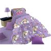 HERMET Trapunta 1 Piazza Micro 170x260 Unicorno Arcobaleno Lilla