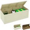 Baule Portaoggetti in Plastica a 3 Moduli 125x40x42 cm Effetto Legno - Angora