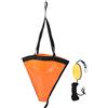 Keenso Kit di Ancoraggio per Barche, Set di Galleggiante per Barche da 24 Pollici Set di Ancoraggio per Barche da Pesca in Gomma + Punto di galleggiamento(Orange) Canottaggio