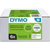 DYMO LW etichette originali multiuso | 32x57 mm | 6 rotoli da 1.000 etichette facili da staccare (6.000 pezzi) | autoadesive | per etichettatrici LabelWriter