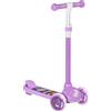 AIYAPLAY Monopattino Bambini con Ruote LED, Guida Morbida, Manubrio Regolabile, Lilla | Aosom Italy