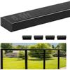 VEVOR Corrimano per Ringhiera del Balcone, Ringhiera per Scale Rettangolare in Acciaio Inossidabile da 198 cm, con Terminali, Rivestimento Nero Opaco, per Corridoi, Scale Interne ed Esterne, Terrazze