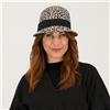 Carlotta Neri Cappello in lana con falda piccola maculato
