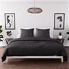Intemporel Boemia Set Copripiumino Microfibra, Nero, 220 x 240 cm