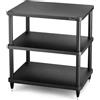 Solidsteel S3-3 Tavolino HiFi 3 ripiani MDF e 4 gambe in alluminio verniciato