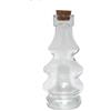 DUE ESSE DISTRIBUZIONI Bottiglietta Albero di Natale con Tappo Sughero H 15,5 Cm Vetro Natural