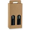Scotton Scatola Valigia 2 Bottiglie con Finestra 180 x 90 x 340 Mm Avana 10 Pz