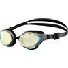 ARENA Occhialini da Nuoto Air-Bold Swipe Antiappannamento da Allenamento per Uomo e Donna, Unisex Adulto, Guarnizioni Imbottite, Comfort Superiore, Lenti a Specchio, Acqua/Grigio Scuro