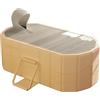 Simcat Vasca da bagno portatile per adulti, 120 x 55 cm, pieghevole, autoportante con coperchio, vasca calda e ghiacciata con strato isolante ispessito (120 x 55 x 50 cm)