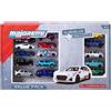 Majorette - set auto da 12 pezzi, mega pack con 15 auto diverse, in metallo con ruota libera da 7,5 cm