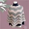 Fatto a mano PONCHO DONNA IN LANA LAVORATO ALL'UNCINETTO HANDMADE IDEA REGALO ARTIGIANALE
