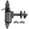 Infinity Decor Chiavistello per cancello Suffolk in stile gotico resistente, colore: nero, con chiusura a pollice, ideale per cancelli in legno, cancello da giardino e chiavistello per tenere chiusi i cancelli