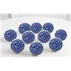 ARTISNO Set di 10 pomelli in ceramica colorati blu per armadietti da cucina, bagno, credenze, cassettiere, cassettiere, in ceramica fatta a mano, set di 10 (design a)