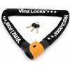 VINZ Jannu Lucchetto a Catena Scooter Antifurto | ø10mm Acciaio Temperato | Con Tre Chiavi | Antifurto Versatile per Scooter o bici elettrica | Disponibile in diverse misure - 100 cm
