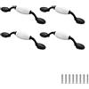SYDARSYN 4 pezzi Maniglie per Arco Bianco Maniglie per Mobili Maniglie per Porte in Ceramica Vintage Maniglia per Barra Maniglia per Ringhiera 76mm