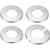 M METERXITY 4-Pack Flangia Divisa Da Parete, Per Tubo 2.5 Pollici/63mm OD Piastra ABS Rotonda Autoadesiva Copritubo Per Tubi Dell'Acqua/Rubinetti [Tono Argento]