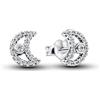 Pandora Timeless Scintillante Orecchini a lobo a forma di luna con zirconia in argento Sterling, 294257C01