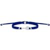 SAILBRACE Braccialetto SILVER TENNIS COURT BLU INTRECCIATO