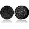 Vankula Dilatatori Lobo Single Flared tunnel dilatatore orecchie in Acciaio inossidabile lobi piercing espansori Gioielli Uomo Donna 14mm(9/16) Nero