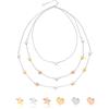 inSCINTILLE Collana con Stelle e Cuori Pendenti Donna in Acciaio Inossidabile con Chiusura Regolabile, Collana Stelline multifilo ad 1/2/3 Fili con Confezione Regalo (3 Fili Stelle - Multicolor)