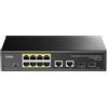 CUDY GS1010PS2. Switch a 10 porte Gbit 8 porte PoE +2 Gbit +2 SFP,120W
