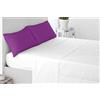 Miracle Home. Federa 100% microfibra spazzolata, rivestimento superiore, anti-peeling. 70X50. Include 2 unità. Letto 135. Violeta