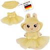 Heless Monster Styles 7513 - Abito da Bambola in Bouclé con Cappello da Pescatore in Giallo, con Tulle, Glitter e Fiocco, Set Kawaii per Mostri Taglia 15 cm