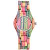 SUPBRO Orologio da donna in Legno naturale Orologio di Legno con Movimento al Quarzo Giapponese, con cinturino regolabile
