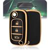 LELNOOS Cover Chiave Auto, Silicone Custodia Chiave Protettiva Copri Chiavi per Renault Clio Twingo Kangoo Trafic Megane Modus Captur Master Express Wind Fluence Smart Forfour Fortwo 453, 3 Tasti