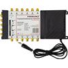 Premium X PXMS Multiswitch 9/12 con alimentatore - 2 posizioni satellitari su 12 uscite - Supporta Digital HDTV FullHD 4K UHD 8K Compatibile