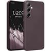 kwmobile Custodia Compatibile con Samsung Galaxy A55 5G Cover - Protezione Back Case Morbida - Silicone TPU Effetto Metallizzato Bordeaux Metallizzato
