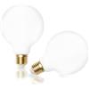 Vanpus Lampadina LED E27, 8W Vetro Opalino Bianco Forma Globale, Senza Sfarfallio, Lampadina LED Edison a Corrente Costante, Bianco Caldo, Regolabile,⌀80mm(2 Pezzi)
