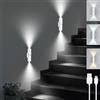 Lcxecnw Luce notturna portatile da parete, lampada da parete magnetica a LED ricaricabile tramite USB, luce notturna con sensore di movimento, lampada da parete a 3 colori, alimentata a batteria, per