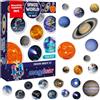 magdum Magneti Spazio Bambini - 22 Figure Realistiche Pianeti, Astronauta & Sistema Solare - Grandi Magneti Educativi Montessori - Set Magnetico Creativo Prescolare - Regalo Bambini - Magdum