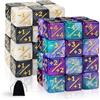 SLAKOZYT MTG Pezzi dadi Glitter Sparkle Dadi Contatori di Dadi,Dadi Fedeltà con Sacchetti, Contatore dadi compatibile con MTG, CCG (48 Luci A Forma Di Stella, In Bianco E Nero)